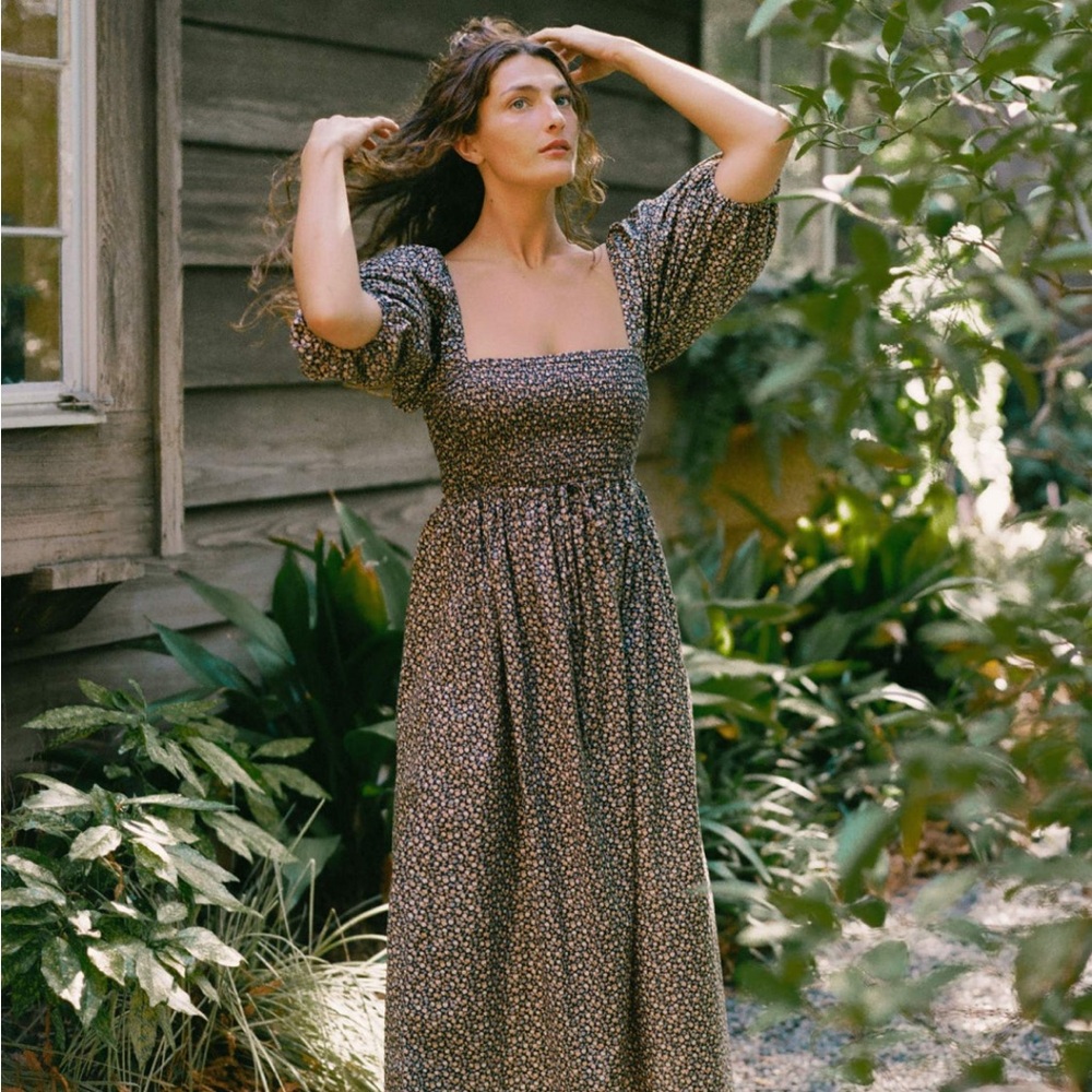 Christy Dawn Dark Floral Maxi Dress